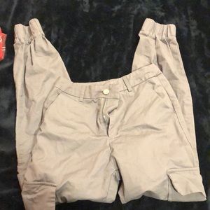 SHEIN PETITE high waist Flap Pocket side Pants